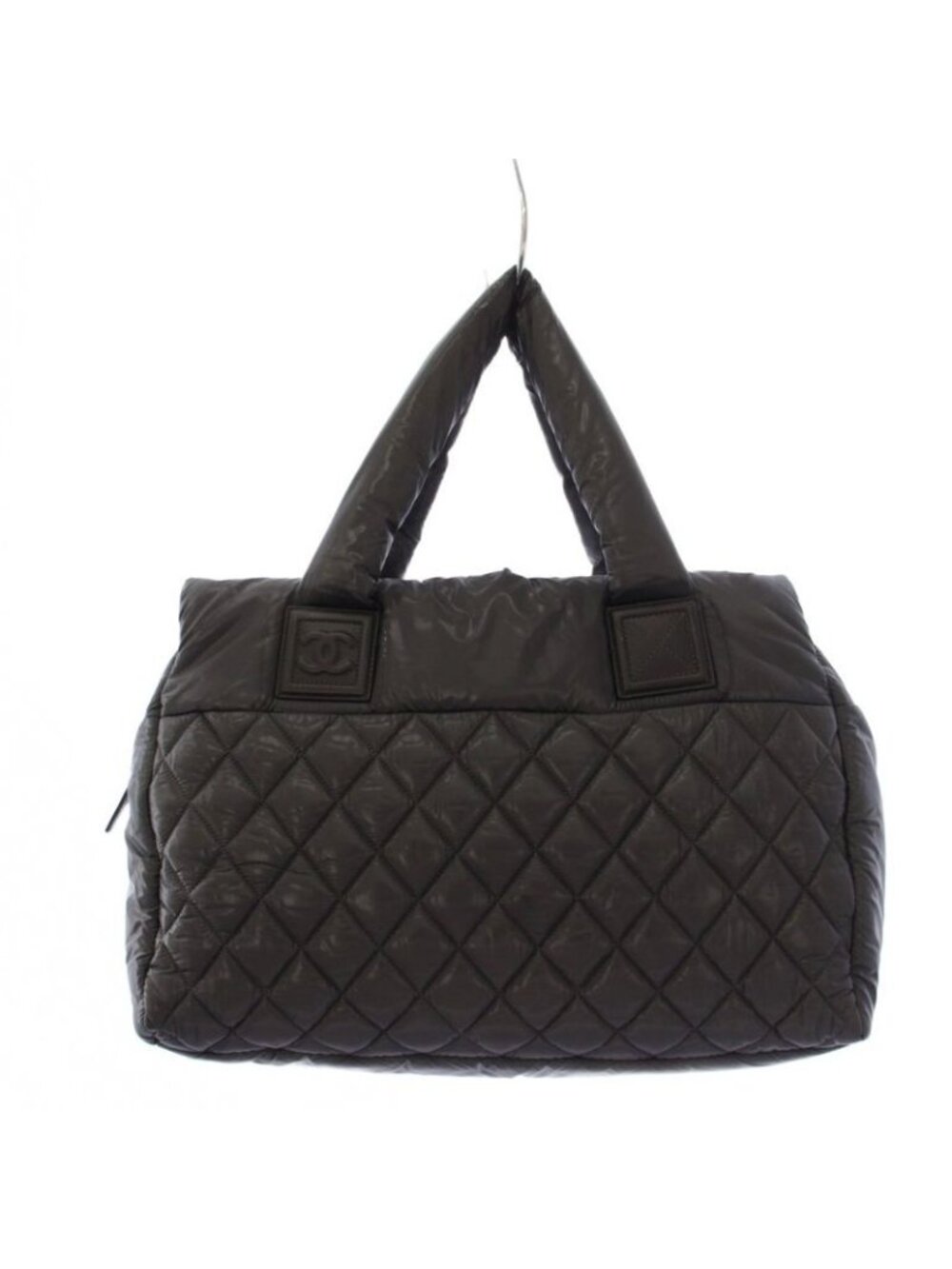 Chanel CC Logo Quilted Boston Bag CC Gray KH - Picture 2 of 9